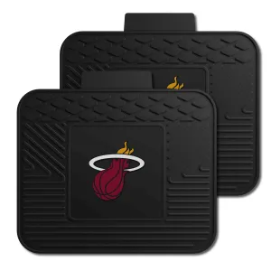 Miami Heat Back Seat Car Utility Mats - 2 Piece Set