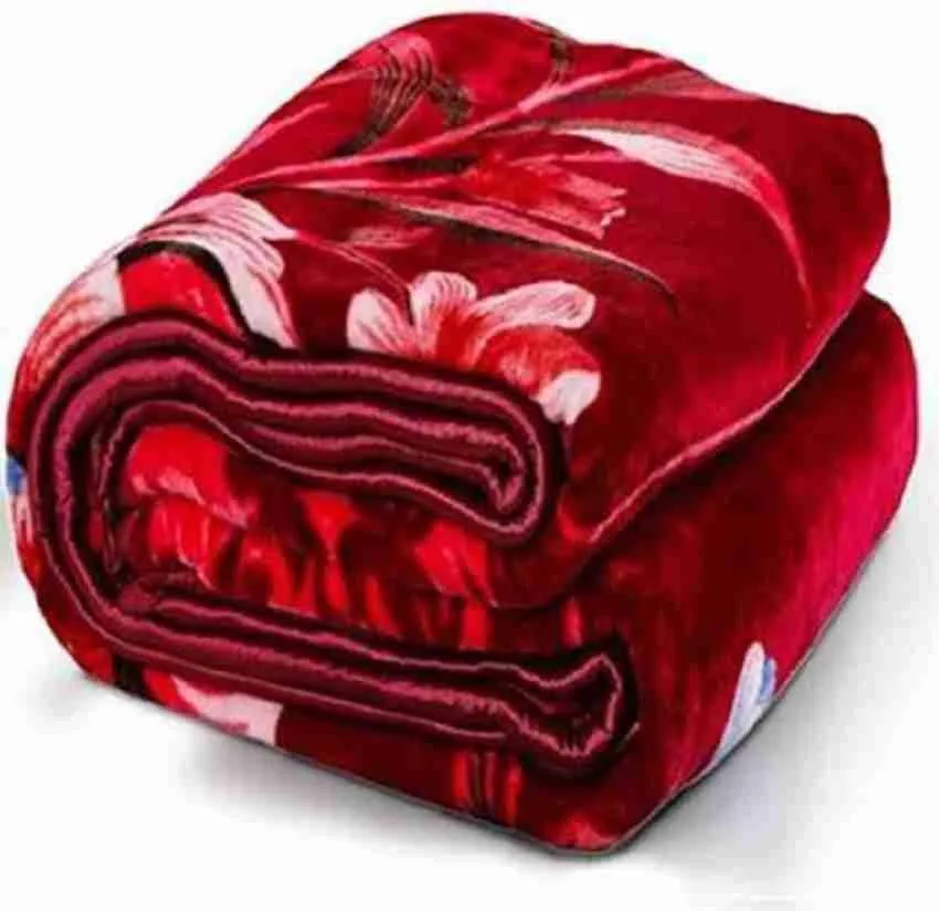 MinkSoft Floral King Size Blanket