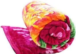 MinkSoft Floral King Size Blanket