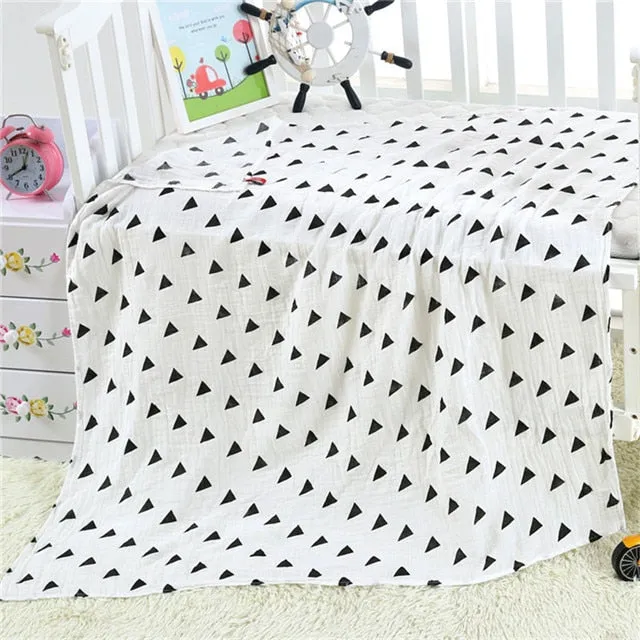 Muslin Baby Blankets Newborn Photography Accessories Soft Breathable Swaddle Wrap Infant Bamboo Cotton Baby Bedding Bath Towel