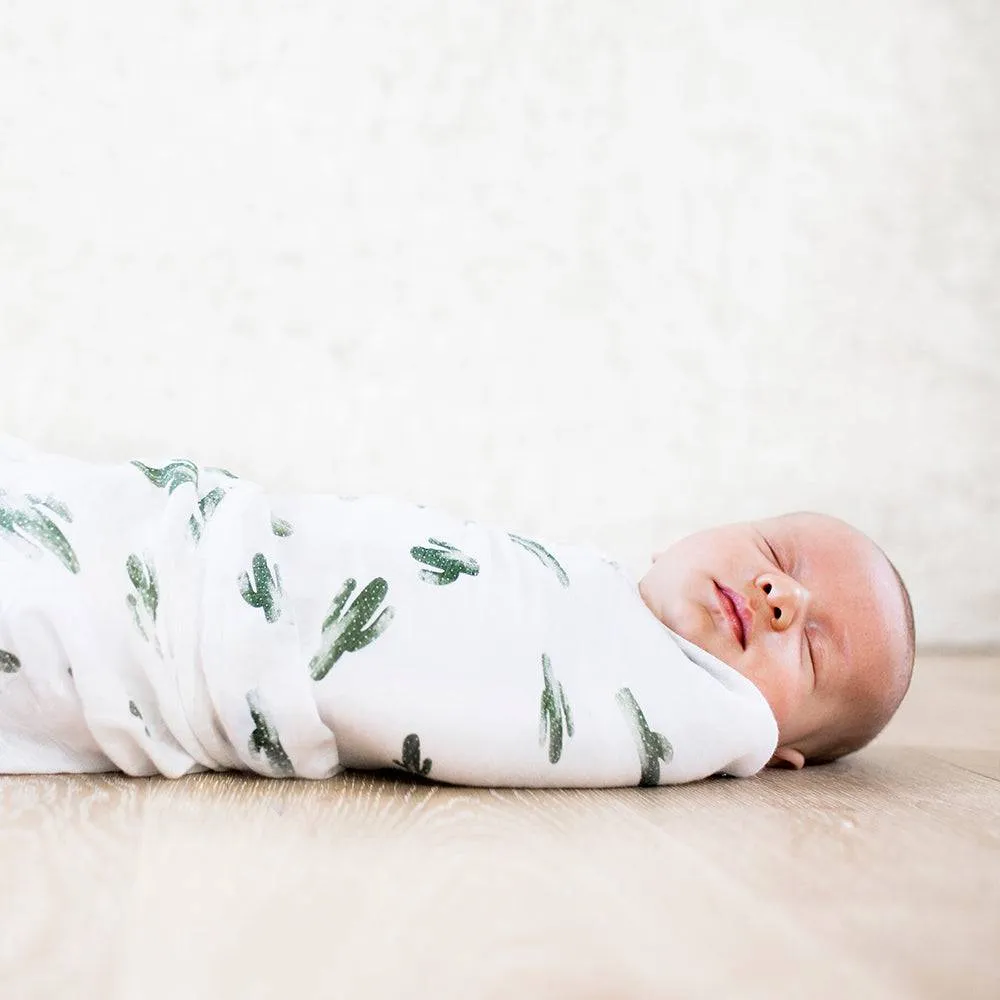 Muslin Swaddle Blanket Set Oh So Soft Saguaro   Dottie