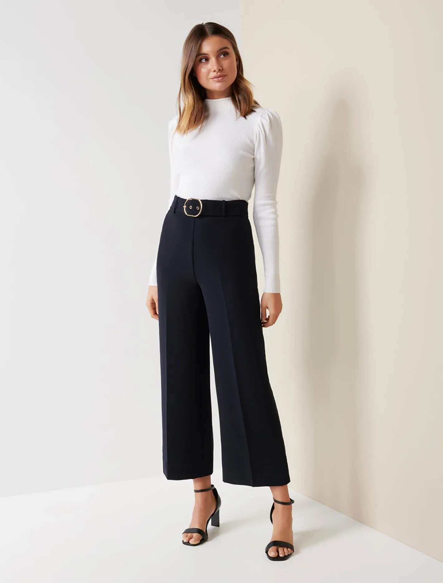 Nadine Belted Culotte Pants