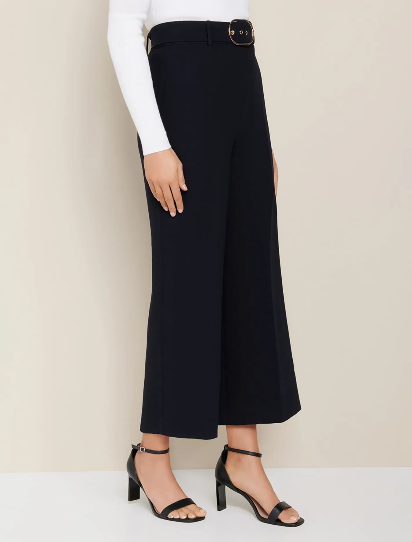 Nadine Belted Culotte Pants