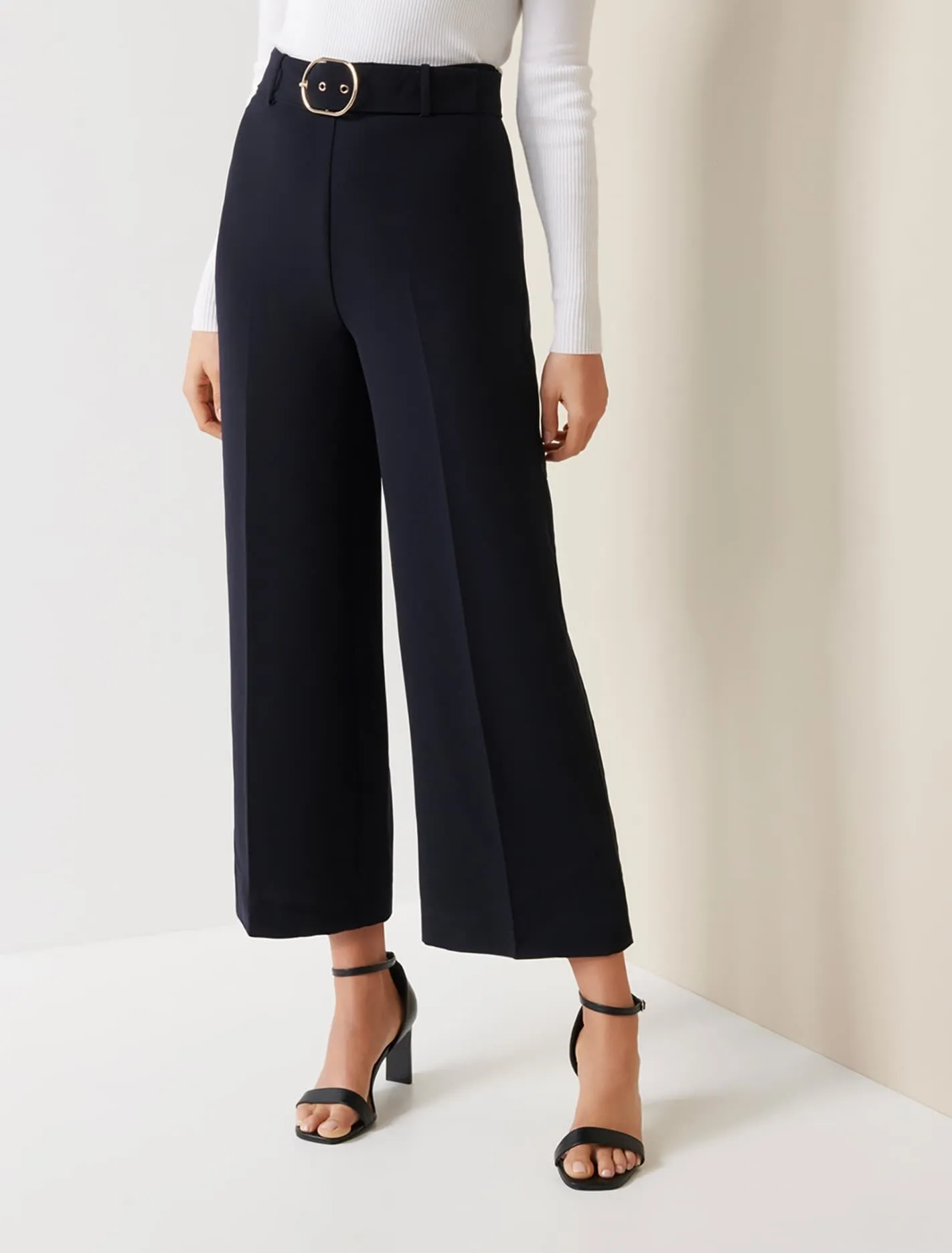 Nadine Belted Culotte Pants