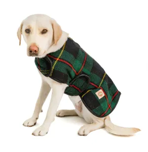 Navy Tartan Plaid Dog Blanket Coat