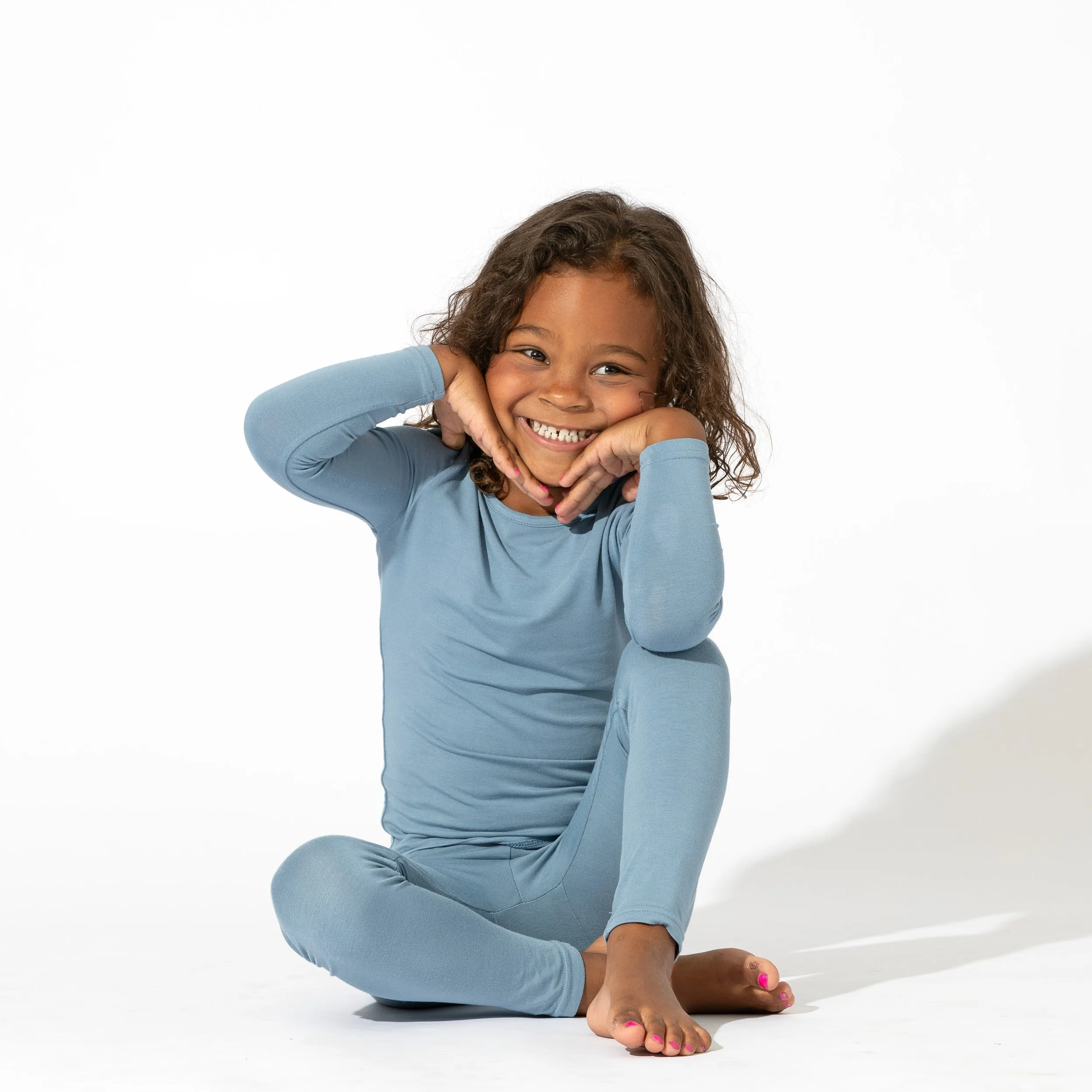 Oasis Teal Bamboo Kids Pajamas