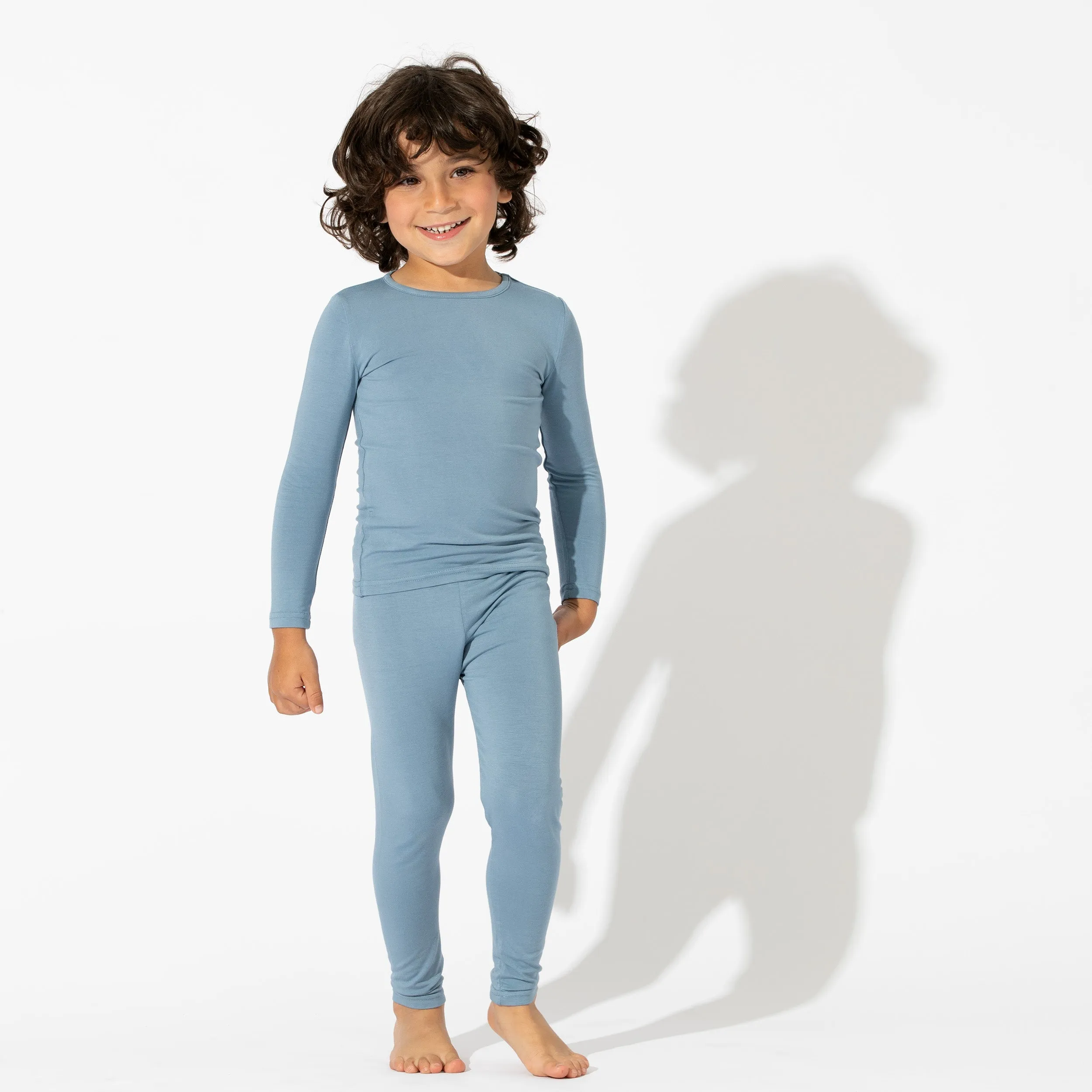 Oasis Teal Bamboo Kids Pajamas