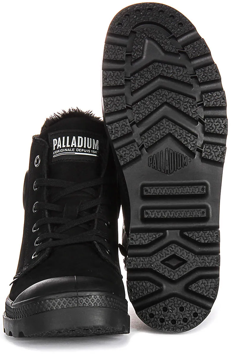 Palladium Pampa Hi Zip Winter Lined In Black