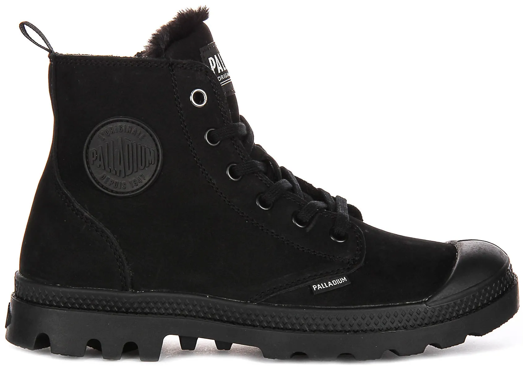 Palladium Pampa Hi Zip Winter Lined In Black