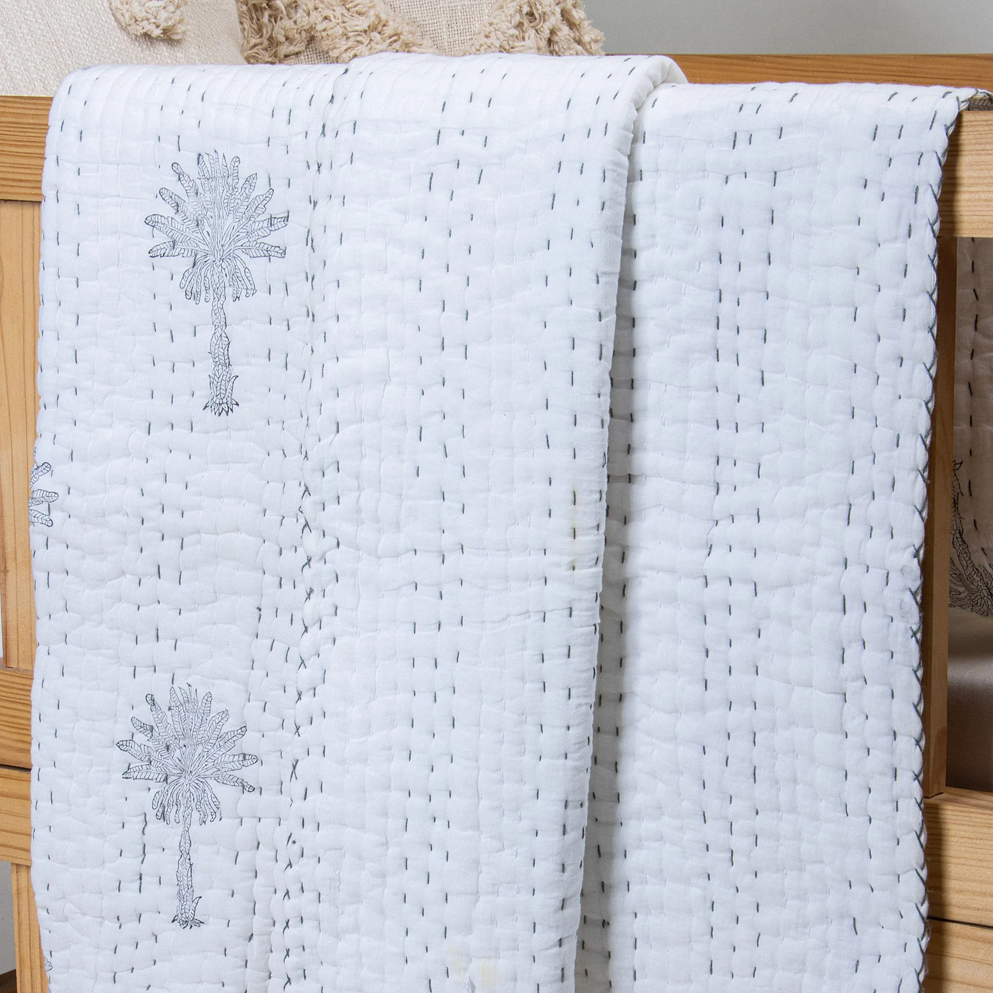 Palm Tree Mulmul Cotton Soft Baby Blankets