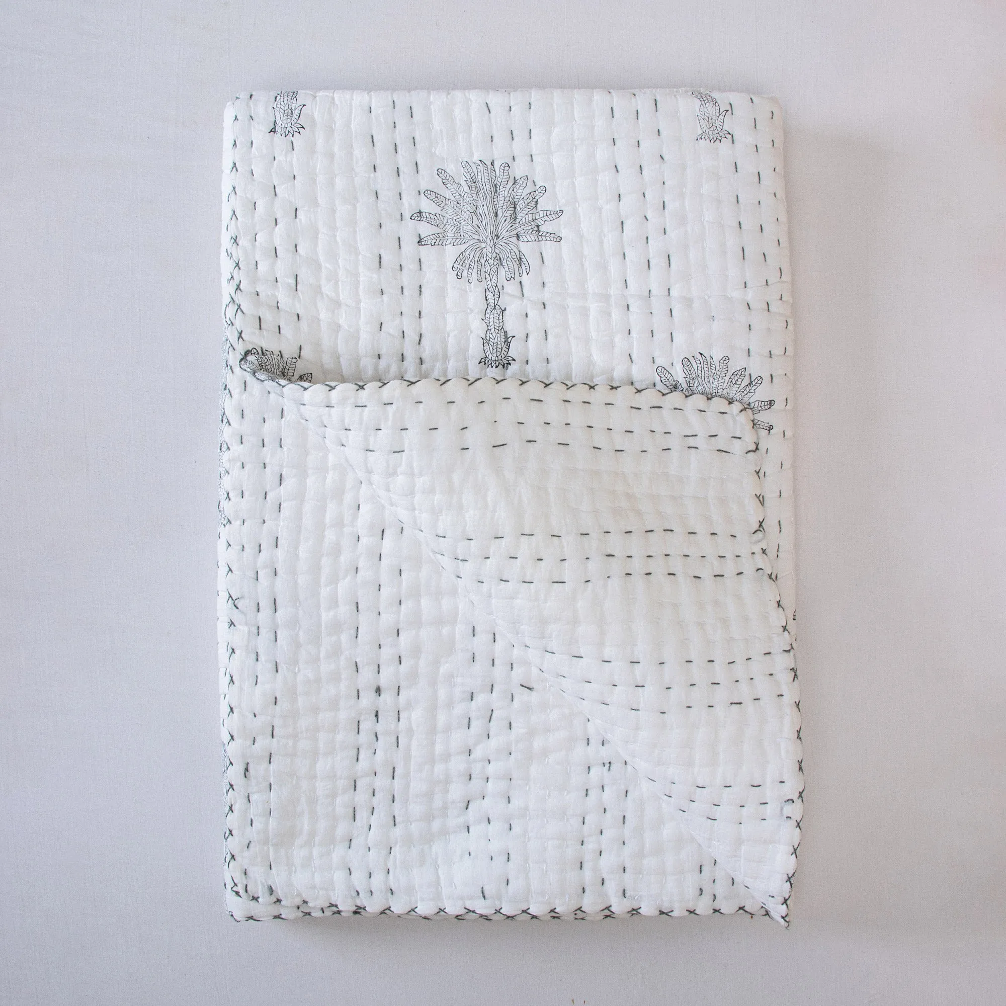 Palm Tree Mulmul Cotton Soft Baby Blankets