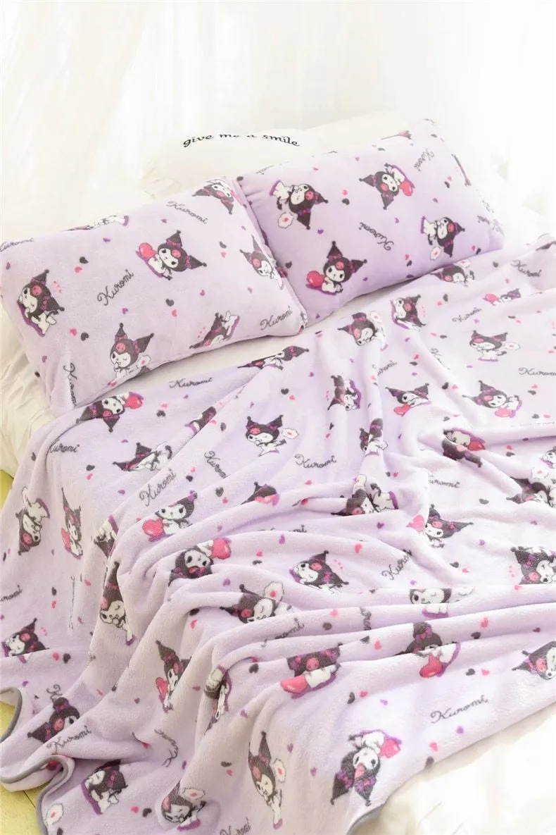 Pastel Goth Bunny Blanket Set