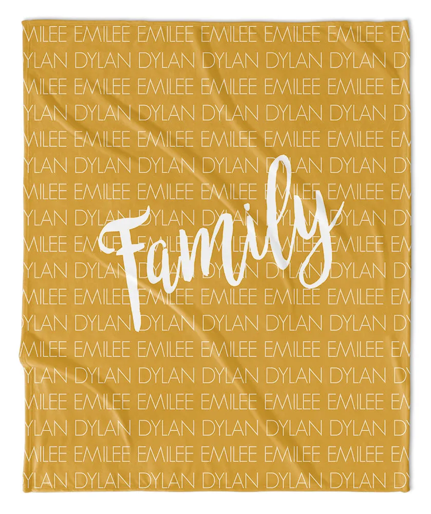 PERSONALIZED FAMILY NAME BLANKETS