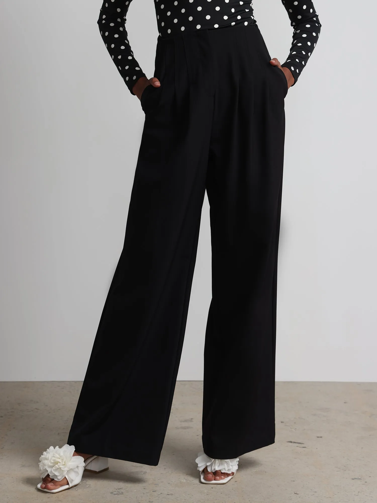 Petite Pleated Wide-Leg Pant - Fit To Flatter