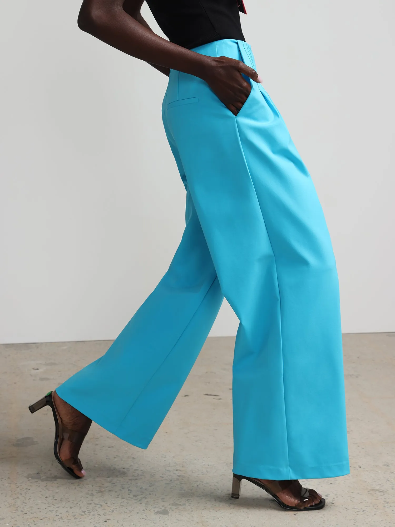 Petite Pleated Wide-Leg Pant - Fit To Flatter