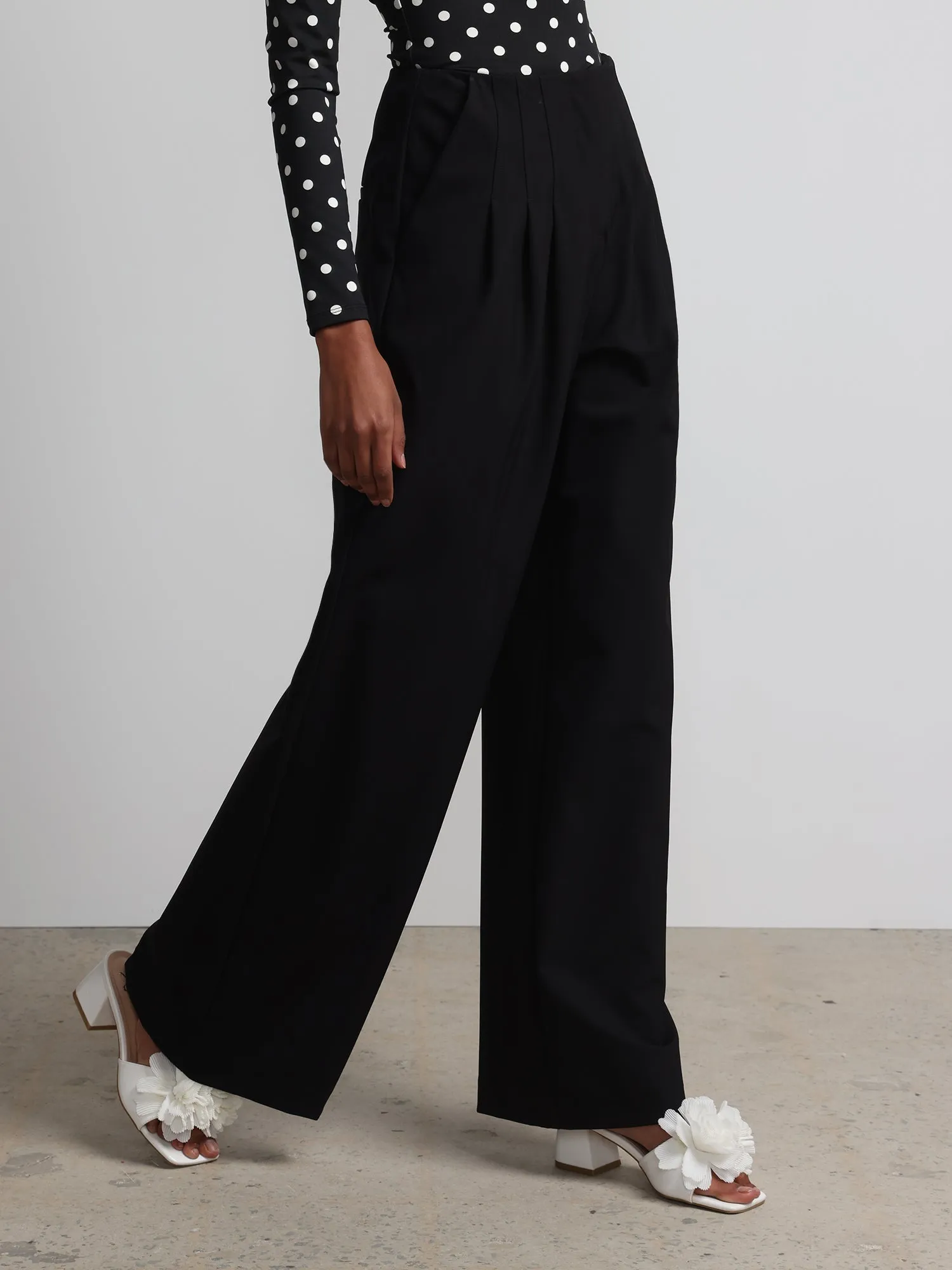 Petite Pleated Wide-Leg Pant - Fit To Flatter