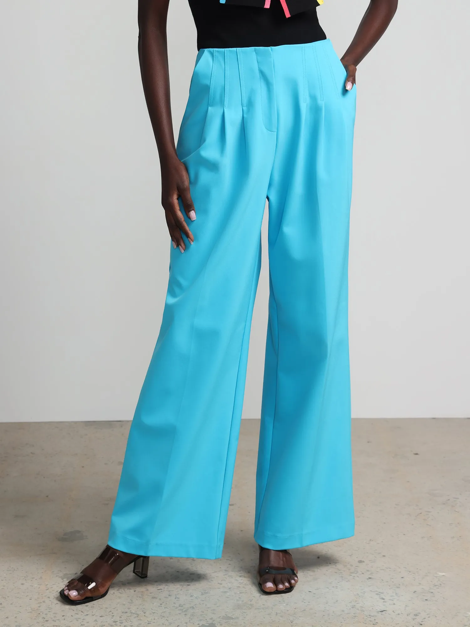 Petite Pleated Wide-Leg Pant - Fit To Flatter