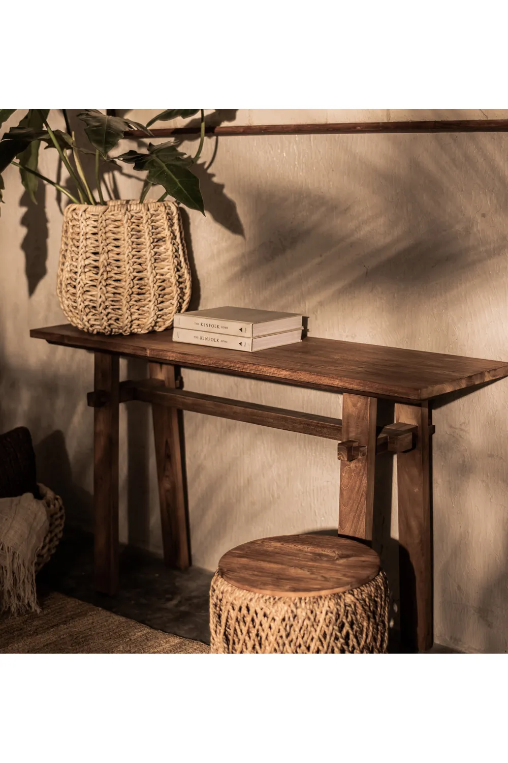 Rectangular Teak Wood Side Table | dBodhi Artisan