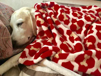 Red Bone Premium Dog Blanket by Tall Tails