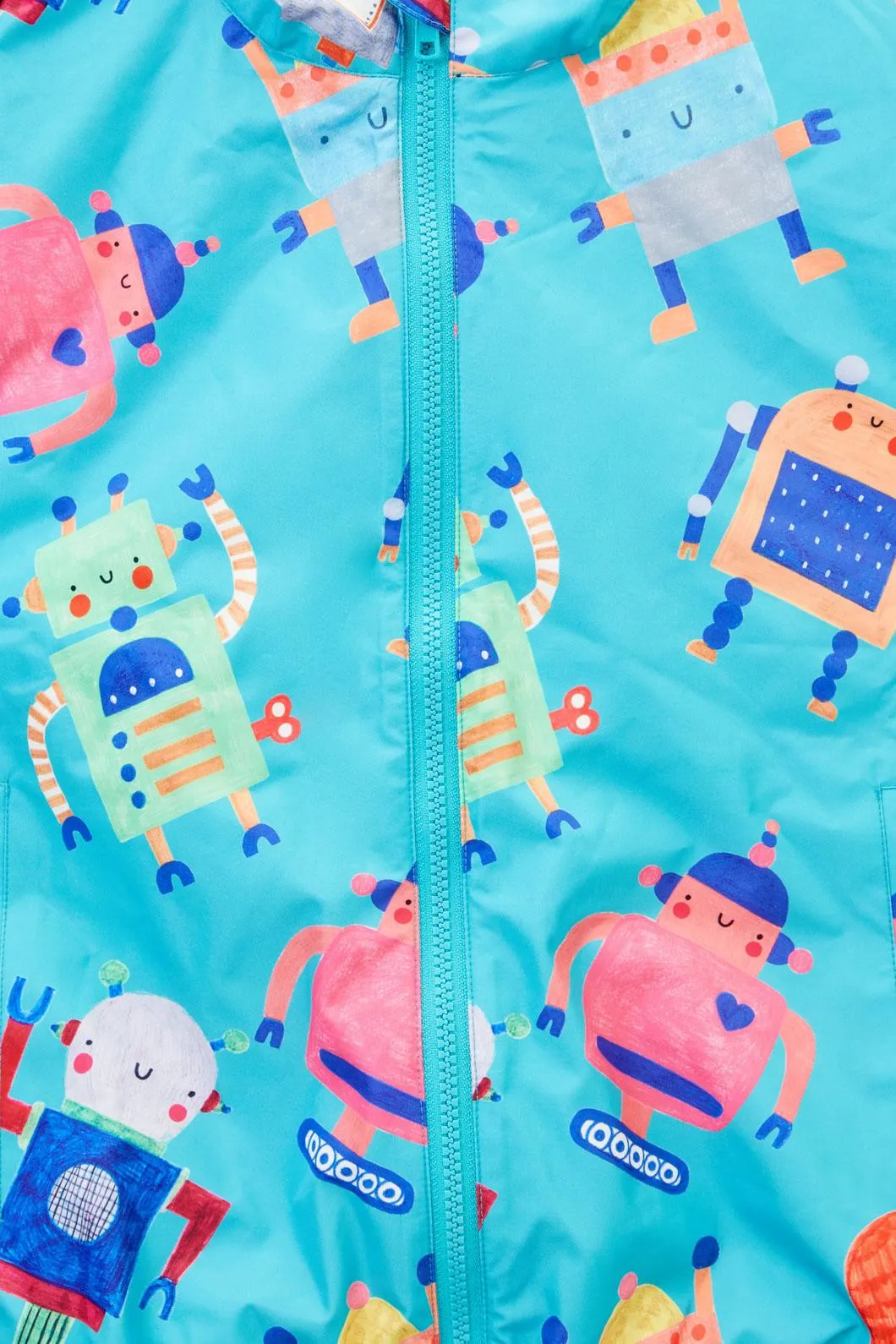 Robots Kids Raincoat