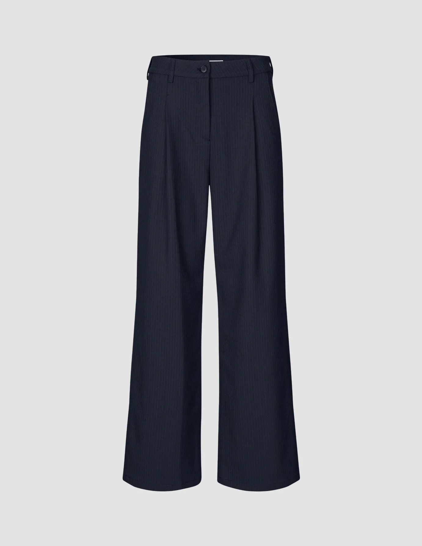 Serene Pants Wide Black Night Pinstripe