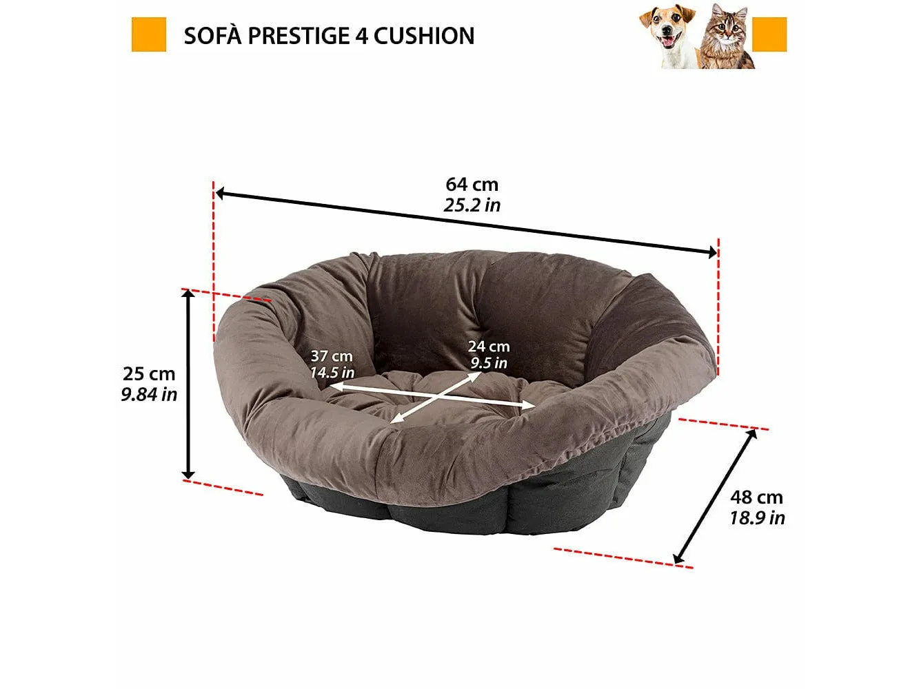 Sofa Prestige 4 Grey