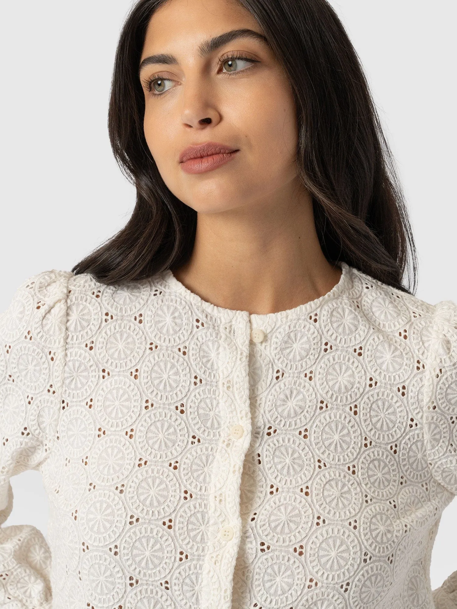 Tabitha Blouse - Cream Broderie