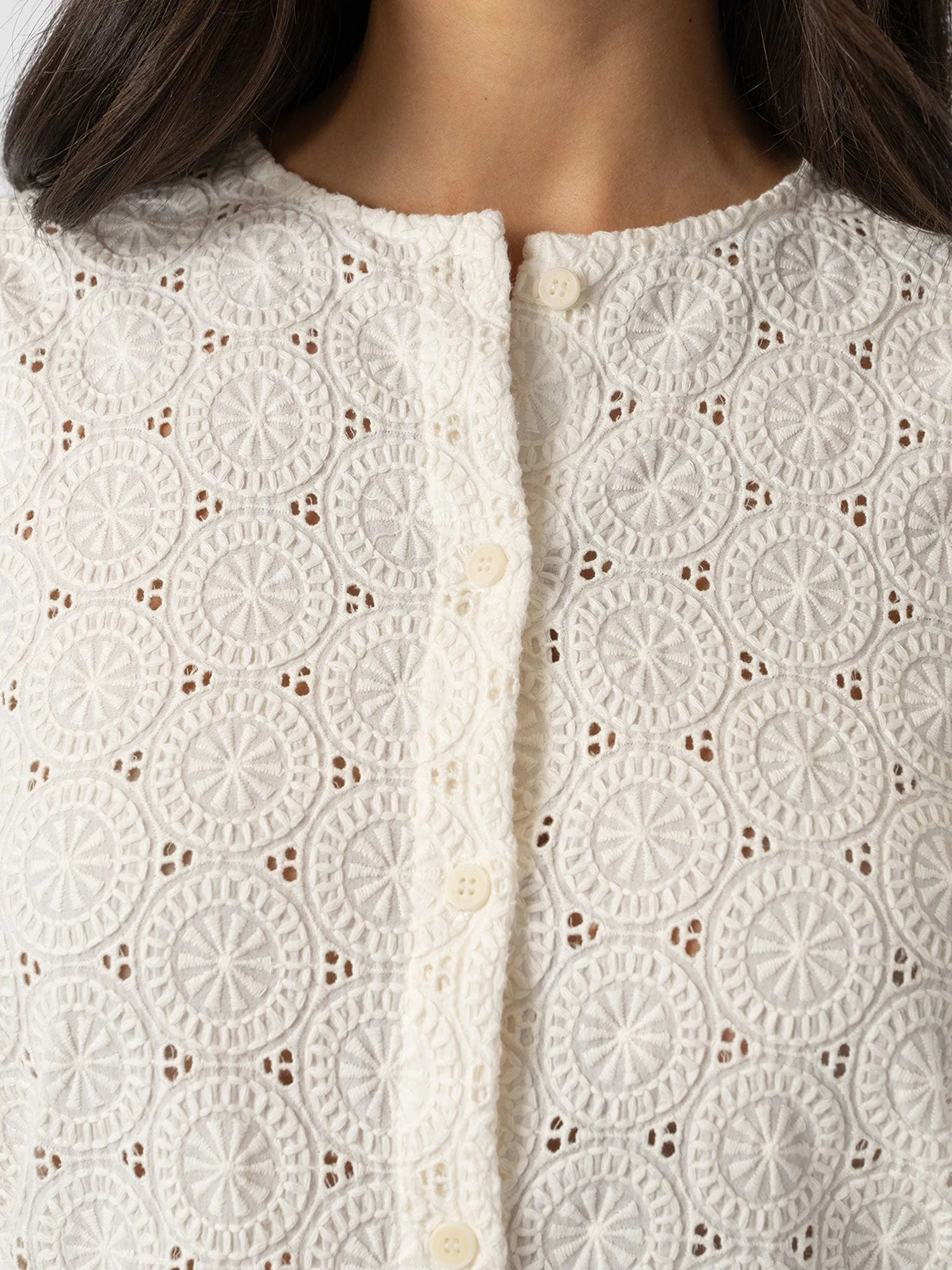 Tabitha Blouse - Cream Broderie