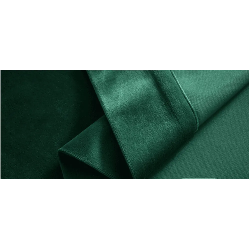 Taylor.H Nordic Dutch Plain Velvet Curtains - Dark Green / Olive