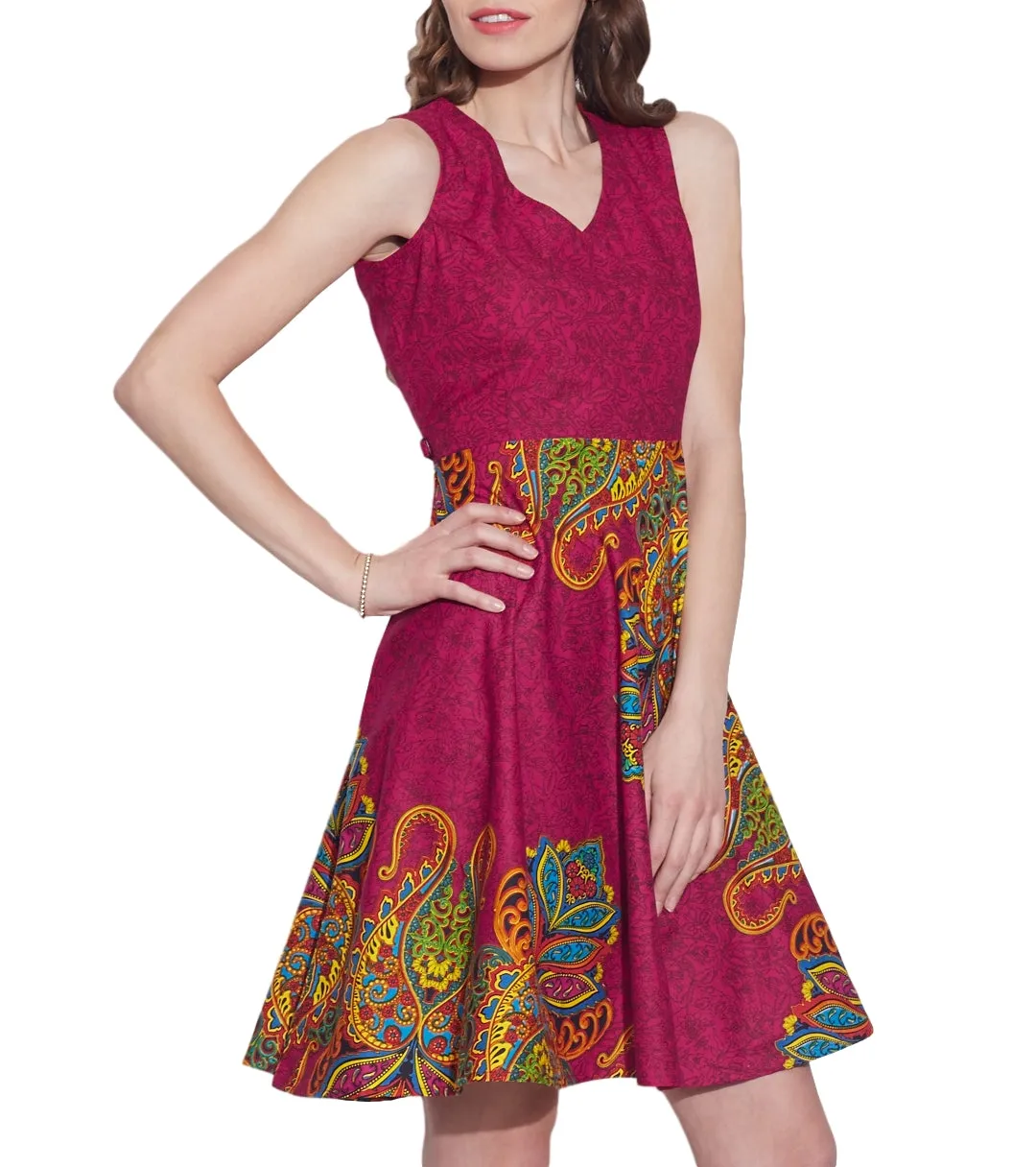 Womens Accessories Cotton Printed Dress,Machine Washable,W-CPD38-1626, Size-38 Inch